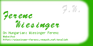 ferenc wiesinger business card